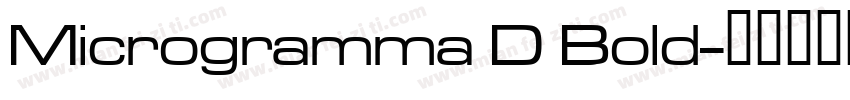 Microgramma D Bold字体转换